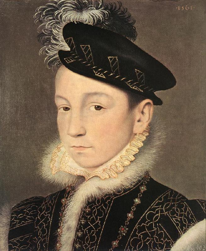 Francois Clouet Portrait of King Charles IX oil painting image